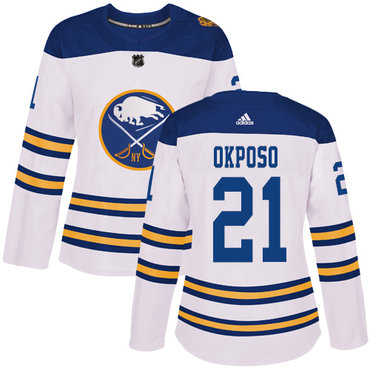 Adidas Buffalo Sabres #21 Kyle Okposo White Authentic 2018 Winter Classic Women's Stitched NHL Jersey