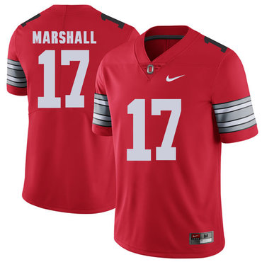 Ohio State Buckeyes 17 Jalin Marshall Red 2018 Spring Game College Football Limited Jersey