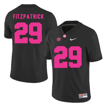 Alabama Crimson Tide 29 Minkah Fitzpatrick Black 2017 Breast Cancer Awareness College Football Jersey