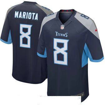 Men's Tennessee Titans #8 Marcus Mariota Nike Navy New 2018 Game Jersey