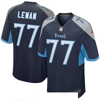 Men's Tennessee Titans #77 Taylor Lewan Nike Navy New 2018 Game Jersey