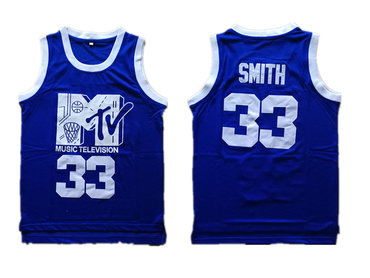 Music Television MTV 33 Will Smith Blue Stitched Movie Jersey