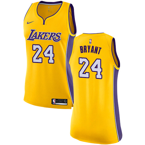 Nike Los Angeles Lakers #24 Kobe Bryant Gold Women's NBA Swingman Icon Edition Jersey