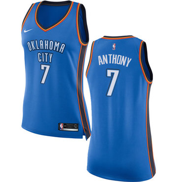 Nike Oklahoma City Thunder #7 Carmelo Anthony Blue Women's NBA Swingman Icon Edition Jersey