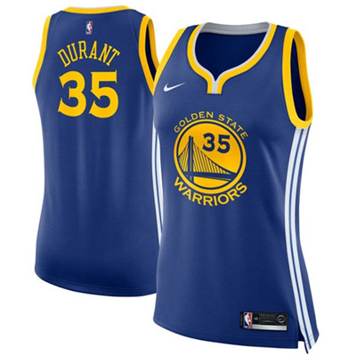 Nike Golden State Warriors #35 Kevin Durant Blue Women's NBA Swingman Icon Edition Jersey