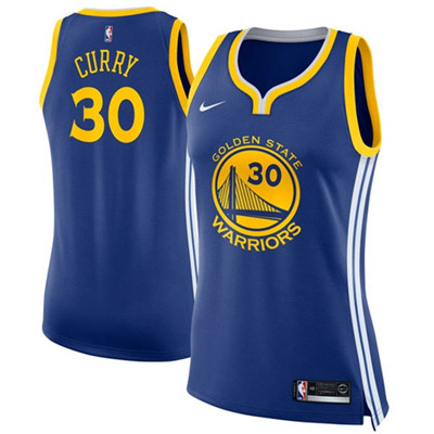 Nike Golden State Warriors #30 Stephen Curry Blue Women's NBA Swingman Icon Edition Jersey