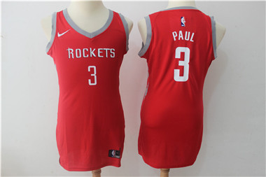 Nike Houston Rockets #3 Chris Paul Red Women Swingman Jersey