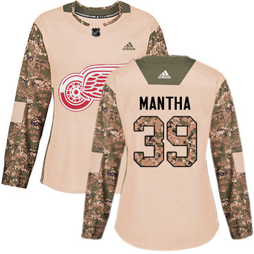 Adidas Detroit Red Wings #39 Anthony Mantha Camo Authentic 2017 Veterans Day Women's Stitched NHL Jersey