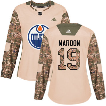 Adidas Edmonton Oilers #19 Patrick Maroon Camo Authentic 2017 Veterans Day Women's Stitched NHL Jersey