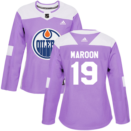 Adidas Edmonton Oilers #19 Patrick Maroon Purple Authentic Fights Cancer Women's Stitched NHL Jersey