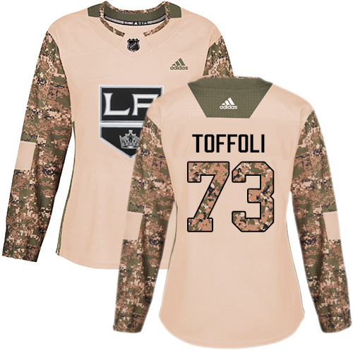 Adidas Los Angeles Kings #73 Tyler Toffoli Camo Authentic 2017 Veterans Day Women's Stitched NHL Jersey