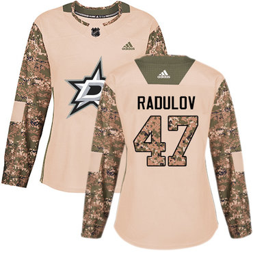 Adidas Dallas Stars #47 Alexander Radulov Camo Authentic 2017 Veterans Day Women's Stitched NHL Jersey