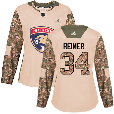 Adidas Florida Panthers #34 James Reimer Camo Authentic 2017 Veterans Day Women's Stitched NHL Jersey