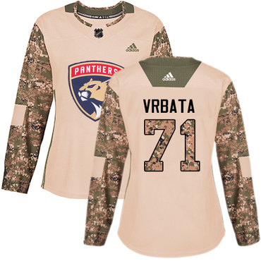 Adidas Florida Panthers #71 Radim Vrbata Camo Authentic 2017 Veterans Day Women's Stitched NHL Jersey