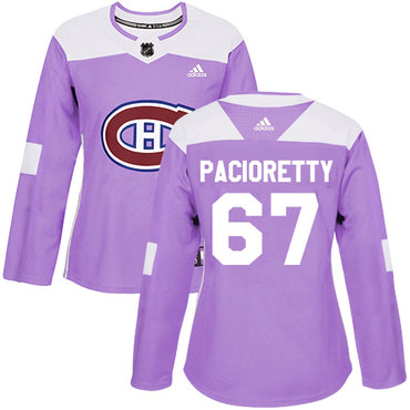 Adidas Montreal Canadiens #67 Max Pacioretty Purple Authentic Fights Cancer Women's Stitched NHL Jersey