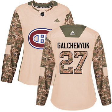 Adidas Montreal Canadiens #27 Alex Galchenyuk Camo Authentic 2017 Veterans Day Women's Stitched NHL Jersey