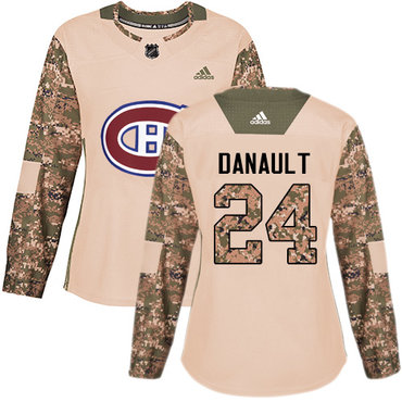 Adidas Montreal Canadiens #24 Phillip Danault Camo Authentic 2017 Veterans Day Women's Stitched NHL Jersey