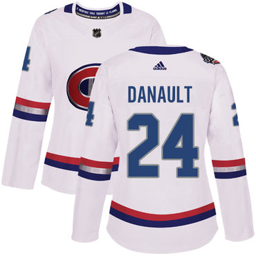 Adidas Montreal Canadiens #24 Phillip Danault White Authentic 2017 100 Classic Women's Stitched NHL Jersey