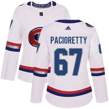 Adidas Montreal Canadiens #67 Max Pacioretty White Authentic 2017 100 Classic Women's Stitched NHL Jersey