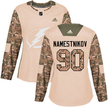 Adidas Tampa Bay Lightning #90 Vladislav Namestnikov Camo Authentic 2017 Veterans Day Women's Stitched NHL Jersey