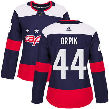 Adidas Washington Capitals #44 Brooks Orpik Navy Authentic 2018 Stadium Series Women's Stitched NHL Jersey