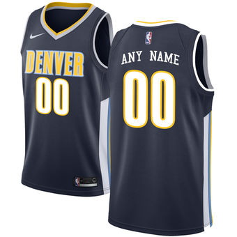 Men's Denver Nuggets Nike Navy Swingman Custom Icon Edition Jersey