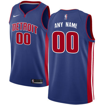 Men's Detroit Pistons Nike Blue Swingman Custom  Icon Edition Jersey - Icon Edition
