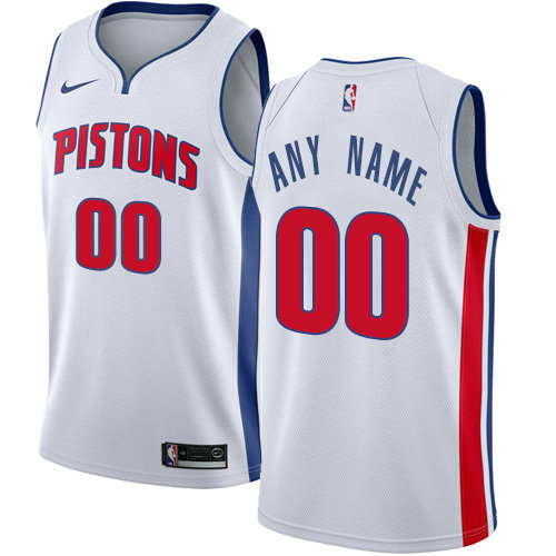 Men's Nike Detroit Pistons Customized Swingman White Home NBA Association Edition Jersey