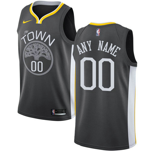 Men's Nike Golden State Warriors Customized Swingman Black Alternate NBA Statement Edition Jersey