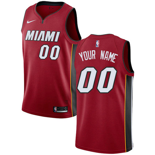 Men's Nike Miami Heat Red NBA Swingman Icon Edition Custom Jersey