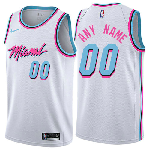 Men's Nike Miami Heat White NBA Swingman City Edition Custom Jersey