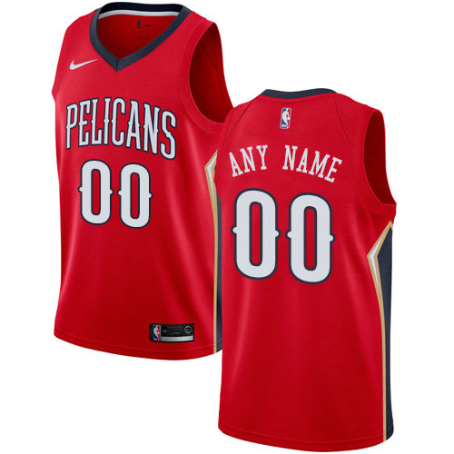 Men's Nike New Orleans Pelicans Nike Red Swingman Custom Icon Edition Jersey