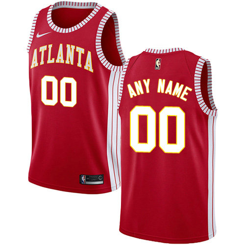 Men's Nike Atlanta Hawks Customized Authentic Red NBA  Statement Edition Jersey
