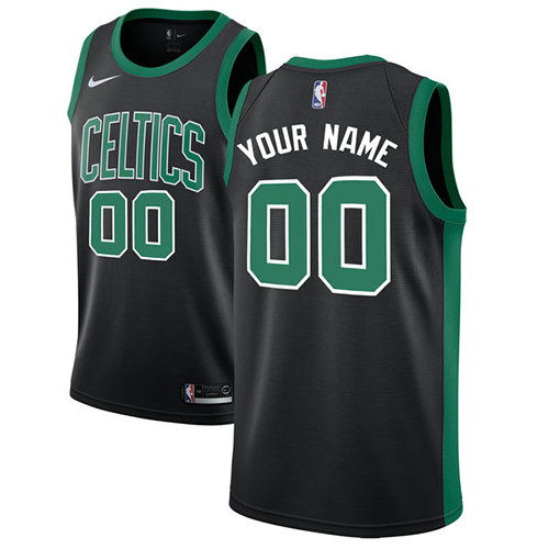 Men's Nike Boston Celtics Customized Authentic Black NBA Statement Edition Jersey