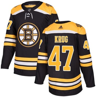 Adidas Bruins #47 Torey Krug Black Home Authentic Youth Stitched NHL Jersey