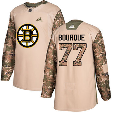 Adidas Bruins #77 Ray Bourque Camo Authentic 2017 Veterans Day Youth Stitched NHL Jersey