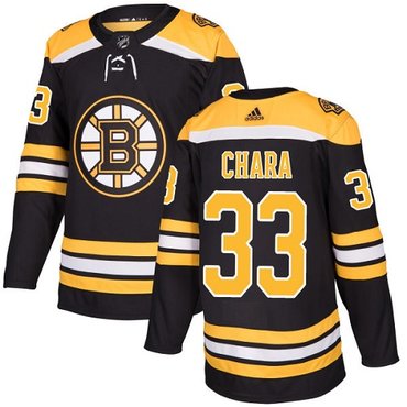 Adidas Bruins #33 Zdeno Chara Black Home Authentic Youth Stitched NHL Jersey