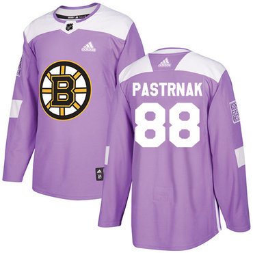 Adidas Bruins #88 David Pastrnak Purple Authentic Fights Cancer Youth Stitched NHL Jersey