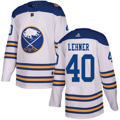 Adidas Sabres #40 Robin Lehner White Authentic 2018 Winter Classic Youth Stitched NHL Jersey