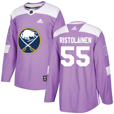 Adidas Sabres #55 Rasmus Ristolainen Purple Authentic Fights Cancer Youth Stitched NHL Jersey