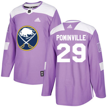 Adidas Sabres #29 Jason Pominville Purple Authentic Fights Cancer Youth Stitched NHL Jersey
