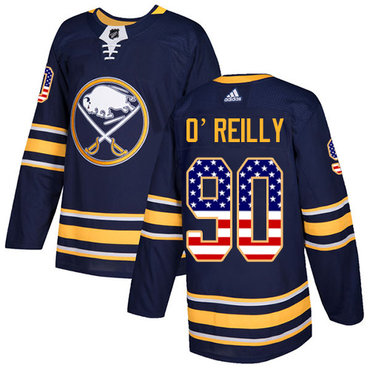 Adidas Sabres #90 Ryan O'Reilly Navy Blue Home Authentic USA Flag Youth Stitched NHL Jersey