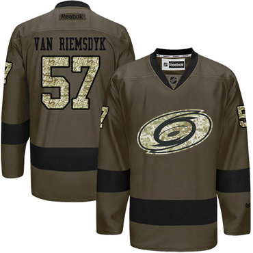 Adidas Hurricanes #57 Trevor Van Riemsdyk Green Salute to Service Stitched Youth NHL Jersey
