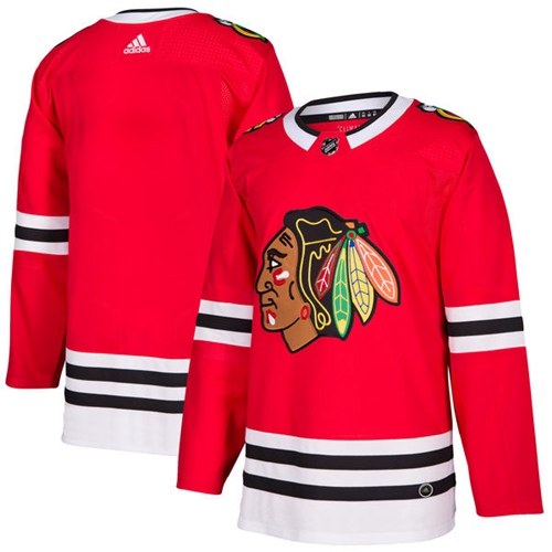 didas Blackhawks Blank Red Home Authentic Stitched Youth NHL Jersey