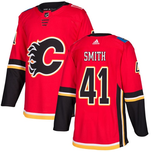 Adidas Flames #41 Mike Smith Red Home Authentic Stitched Youth NHL Jersey