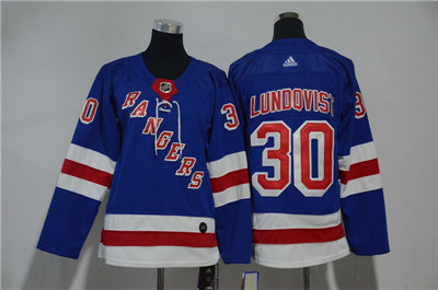 Adidas Detroit Rangers #30 Henrik Lundqvist Blue Youth Jersey