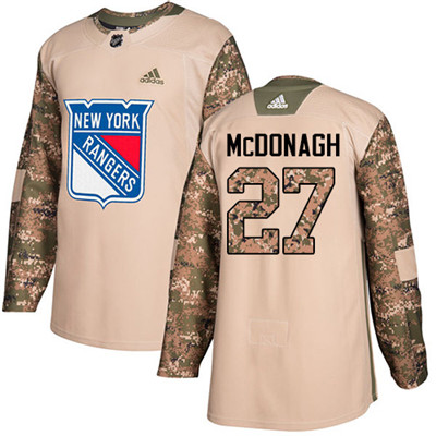 Adidas Detroit Rangers #27 Ryan McDonagh Camo Authentic 2017 Veterans Day Stitched Youth NHL Jersey