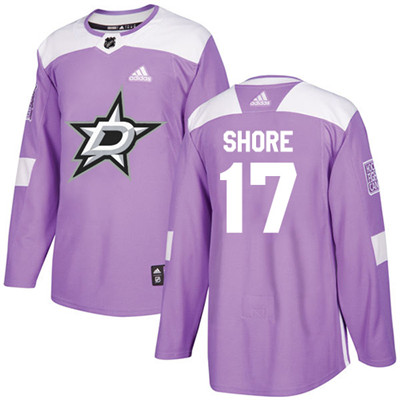 Adidas Dallas Stars #17 Devin Shore Purple Authentic Fights Cancer Youth Stitched NHL Jersey