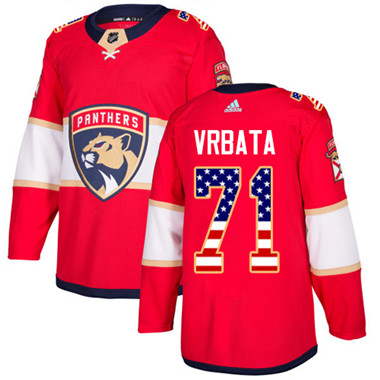 Adidas Florida Panthers #71 Radim Vrbata Red Home Authentic USA Flag Stitched Youth NHL Jersey