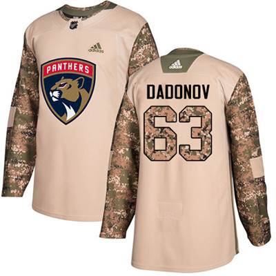 Adidas Florida Panthers #63 Evgenii Dadonov Camo Authentic 2017 Veterans Day Stitched Youth NHL Jersey
